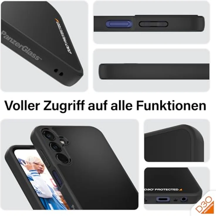 Panzer Glass Ultimativer Schutzhülle für Samsung Galaxy A15 HardCase mit D3O - Langlebig und Nachhaltig, Schwarz – Bild 5