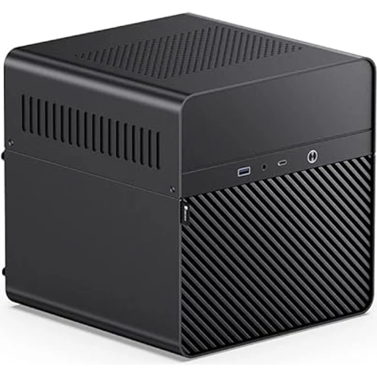 Jonsbo N2 PC-Gehäuse, NAS-Gehäuse, 5+1 Speicherplätze, Hot-Swapping-Technologie, Aluminium, Mini-ITX, Schwarz – Bild 1