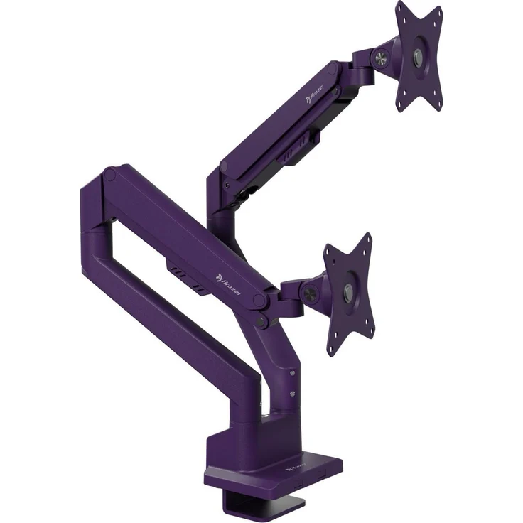 Arozzi Alzare Neo Duo Gas, Monitorarm für zwei Monitore, vollständig verstellbar, 32", violett – Bild 1