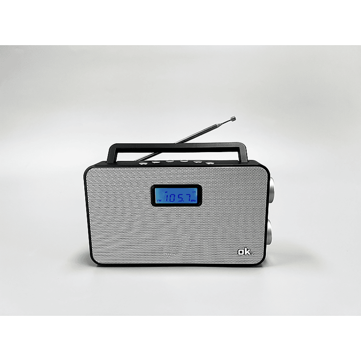 OK. ORF 350 FM Portables Radio, PLL-Radio mit 20 Stationsspeicher, LCD-Display, schwarz
