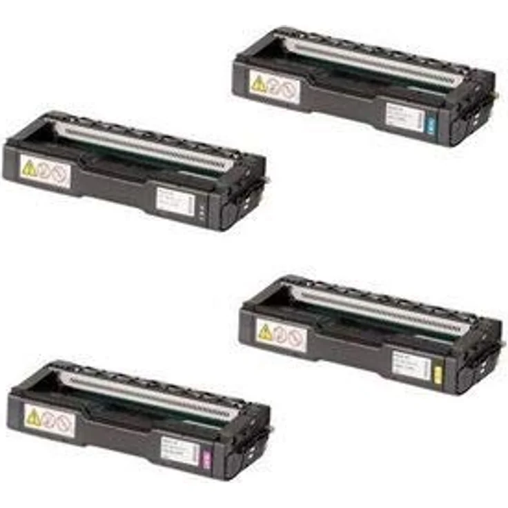 ABC Kompatibles Set 4X Toner für Ricoh 408352 408353 408354 408355, Hochleistungs-Toner für P C300 Series, schwarz – Bild 1