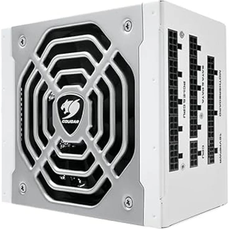 COUGAR Polar X2 Vollmodulares 80 Plus ATX 3.0 Platinum-Netzteil (1050 Watt) - Effizientes 80PLUS Platin-Zertifiziertes Netzteil mit ATX 3.0-Kompatibilität, Zero Noise Modus und Premium Japanischen Kondensatoren