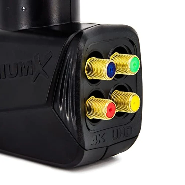 PremiumX Quad LNB SAT Direktanschluss 4 Teilnehmer Satellit TV Signalumsetzer DVB-S2 HD 4K 8X F-Stecker – Bild 5