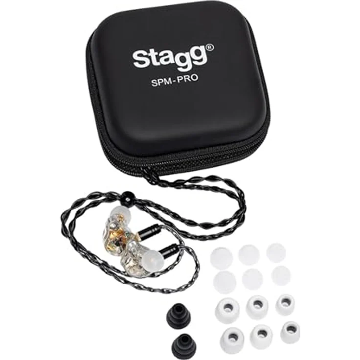 Stagg SPM-PRO TR, professionelle In-Ear Kopfhörer mit 2 Balanced Armature Treibern und transparentem Design – Bild 2