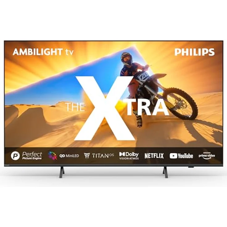 Philips Ambilight The Xtra 55PML9009 4K Quantum Dot MiniLED Smart TV - 55-Zoll Display mit P5 Perfect Picture Engine Ultra HD, Titan OS, Dolby Vision und Dolby Atmos Sound - Anthrazitgrau – Bild 1
