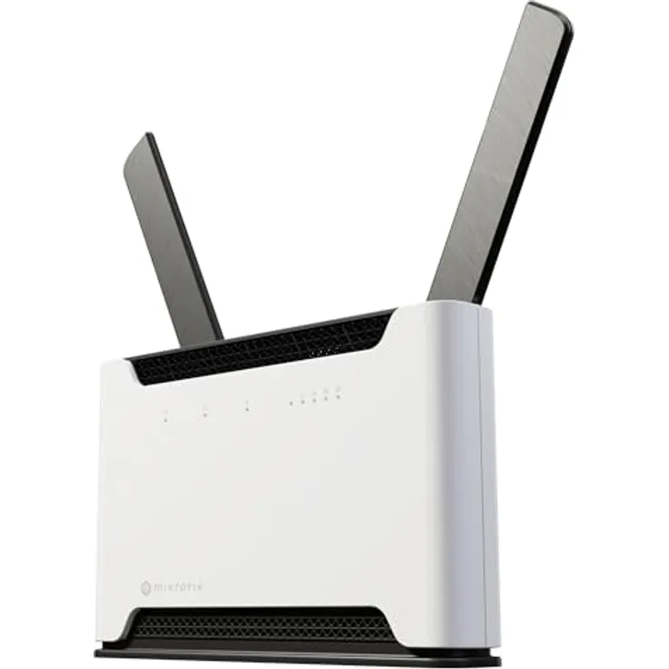 MikroTik Chateau 5G S53UG+5HaxD2HaxD-TC&RG650E-EU, Router mit 5G Modem, Wi-Fi 6, integrierter eSIM und vier LTE/5G-Antennen, Mehrfarbig