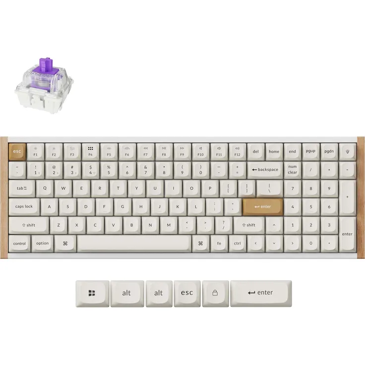 Keychron K4 HE Special Edition, Kabellose Magnetische Tastatur mit Bluetooth, 2.4GHz, RGB LED, Hot-swap, QWERTY US Layout, Gateron Magnetic Switch, Weiß (K4H-Q1)