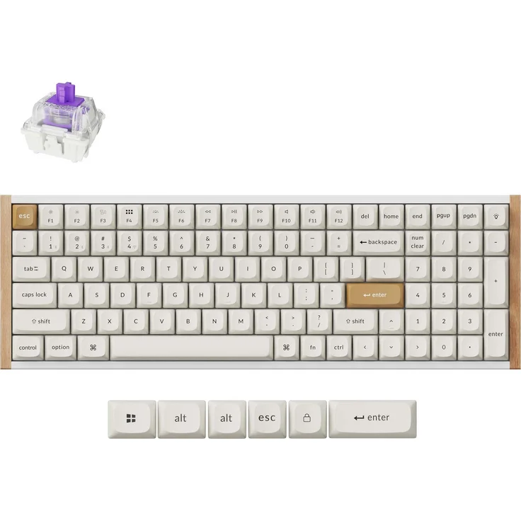 Keychron K4 HE Special Edition, Kabellose Magnetische Tastatur mit Bluetooth, 2.4GHz, RGB LED, Hot-swap, QWERTY US Layout, Gateron Magnetic Switch, Weiß (K4H-Q1)