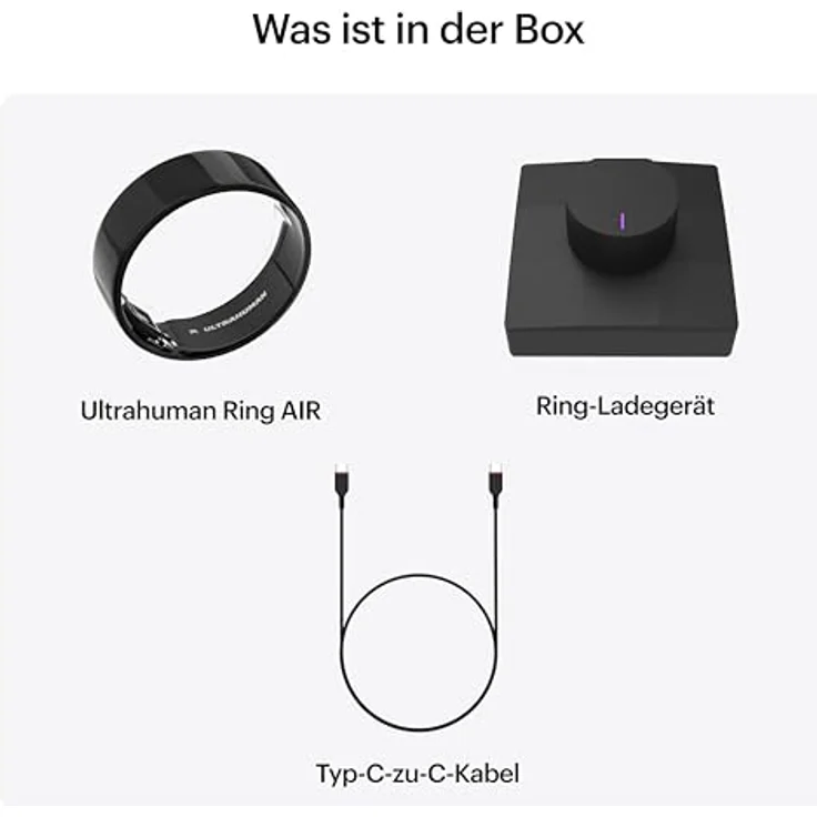 Ultrahuman Ring Air, Wearable Ring in Schwarz, Ringgröße 5 – Bild 8
