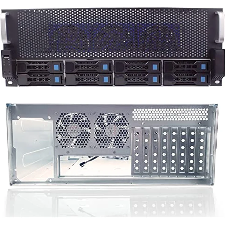 FANTEC SRC-4080X08 4HE 8xSAS&SATA ohne NT 8x3,5"/2.5"+2x2.5 intern HDD/SSD, 680mm, 6G Backplane – Bild 3