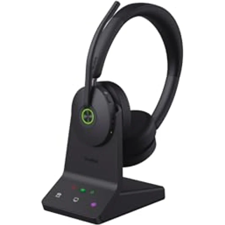 Yealink WH68, DECT & Bluetooth kabelloses Dual Headset mit Hybrid-ANC, Microsoft Teams zertifiziert, inklusive Workstation – Bild 1