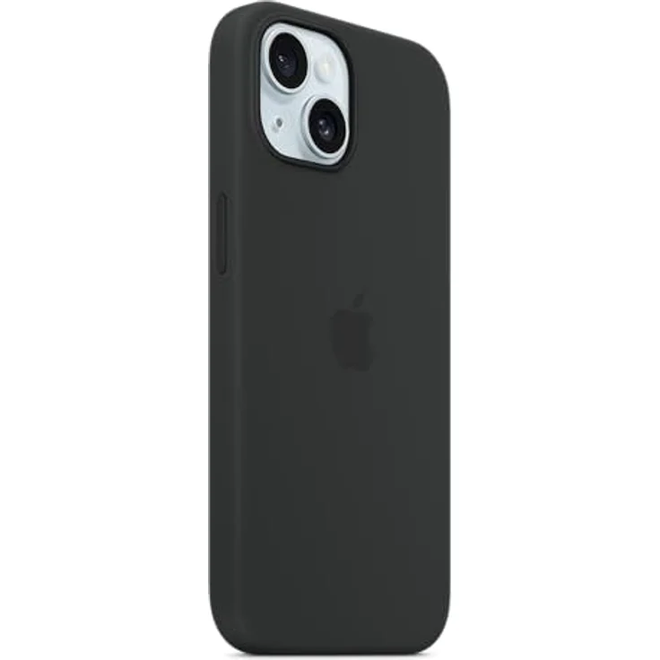 Apple iPhone 15 Silikon Case mit MagSafe – Schwarz mit integrierten Magneten und Mikrofaserfutter – Bild 2