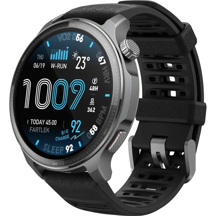 Amazfit Balance 2 XT Digital Smartwatch, 1.5" AMOLED Touchscreen, 4 GB Speicher, GPS, 323 ppi, Schwarz