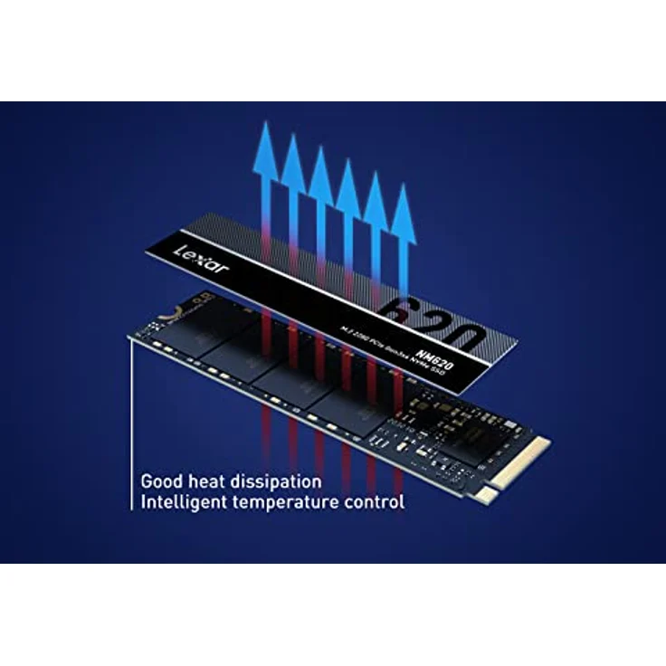Lexar NM620 SSD 512GB, M.2 2280 PCIe Gen3x4 NVMe 1.4 Interne SSD, Bis zu 3500MB/s Lesen, 2400MB/s Schreiben, 3D NAND Flash Solid-State-Laufwerk für PC-Enthusiasten und Gamer (LNM620X512G-RNNNG) – Bild 4