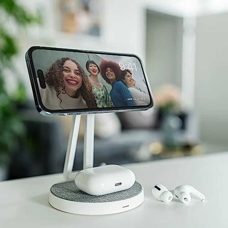 XLayer MagFix Pro 2-in-1 Ladestation Wireless Charger Standby Kompatibel mit Magsafe Ladegerät Apple mit magnetischer Induktion kabelloses schnelles Laden von iPhone 15/14/13/12/11 Pro Max Plus Mini – Bild 4