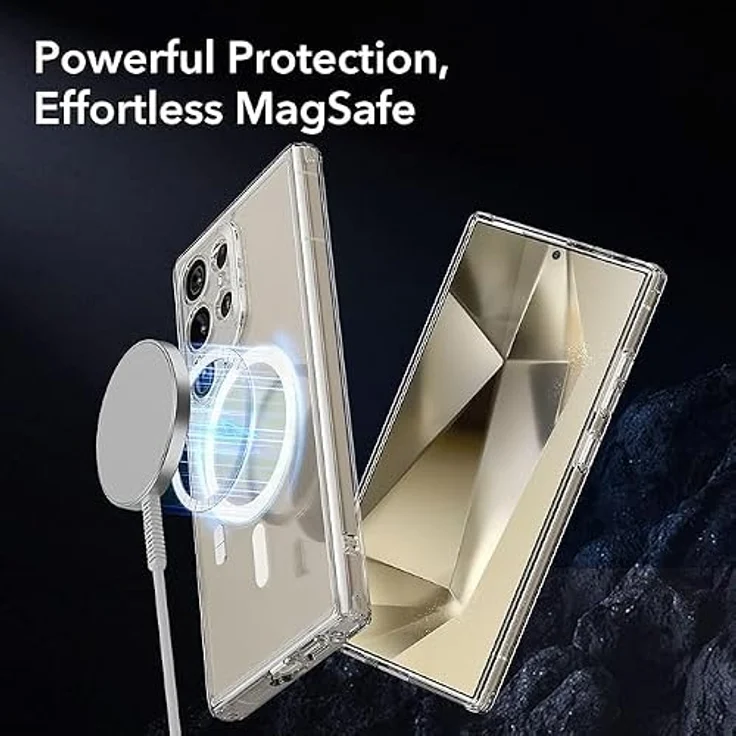 ESR Samsung Galaxy S24 Ultra Hülle, magnetisch und MagSafe kompatibel, Militärschutz, klar und vergilbungsbeständig – Bild 4
