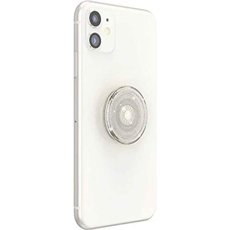 PopSockets: PopGrip - Expanding Stand and Grip with a Swappable Top for Smartphones and Tablets - Clear Glitter Silver – Bild 4
