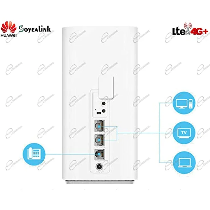 SoyeaLink B628-350 4G LTE 600 Mbps DL/ 150 Mbps UL AC Router, Dual Band WiFi, 64 Devices, TS9, Schwarz – Bild 3