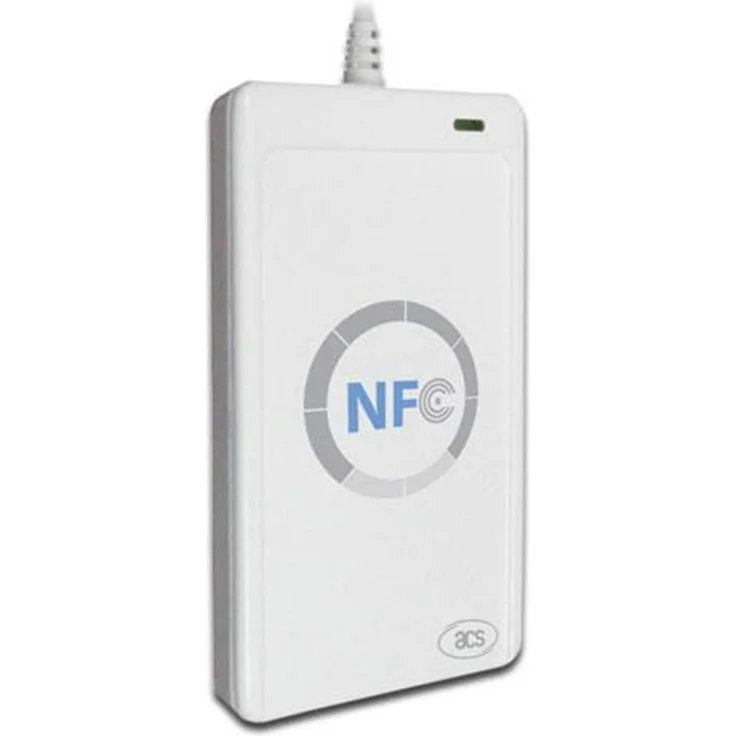 ACS ACR122U NFC Reader, kontaktloser Smartcard-Leser/Schreiber für MIFARE und NFC, USB 2.0, Weiss