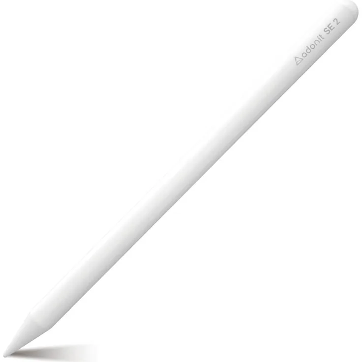 Adonit SE 2, Magnetischer Stylus mit Handflächenabweisung, Neigungsempfindlichkeit und austauschbaren Spitzen, Weiss
