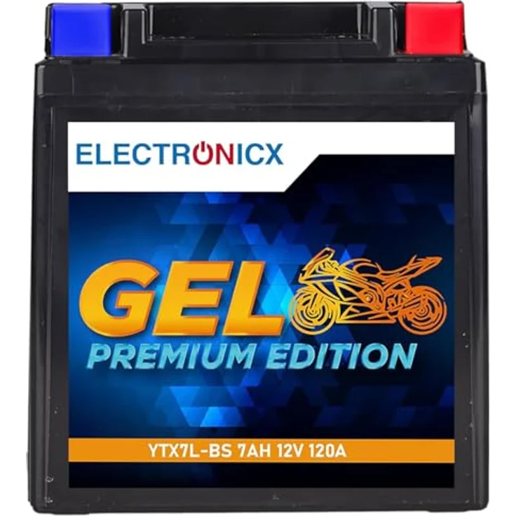 Electronicx Extreme Edition GEL Motorradbatterie 7Ah 12V, wartungsfrei, rüttelfest, auslaufsicher für Motorrad, Roller und Quad – Bild 1