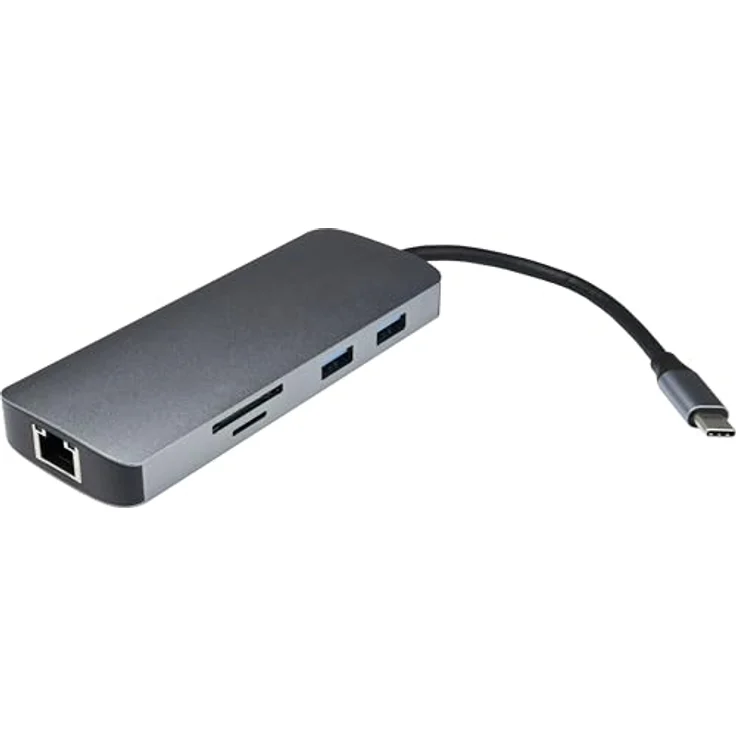 Inter-Tech Adapter Argus H-428, 7-in-1 USB-C Hub mit HDMI 4K, Power Delivery 100W, kompakt – Bild 3