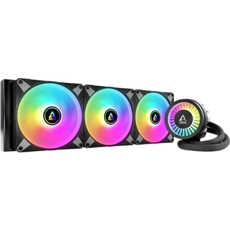 ARCTIC Liquid Freezer III 420 A-RGB - Wasserkühlung PC, AIO CPU Wasserkühler, Intel & AMD, effiziente PWM-gesteuerte Pumpe, Lüfter: 200–1900 rpm, LGA1851 und LGA1700 Contact Frame - Schwarz – Bild 1