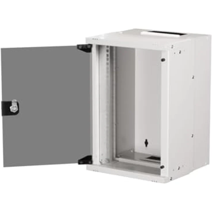 Equip Wandgehäuse 10" 09U 300x300mm grau, Netzwerkschrank mit gehärteter Glasfronttür – Bild 2