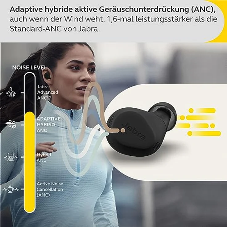 Jabra Elite 8 Active True Wireless Kopfhörer Bluetooth Sport Kopfhörer, Active Noise Cancelling, Dolby Surround Sound, Schwarz – Bild 4