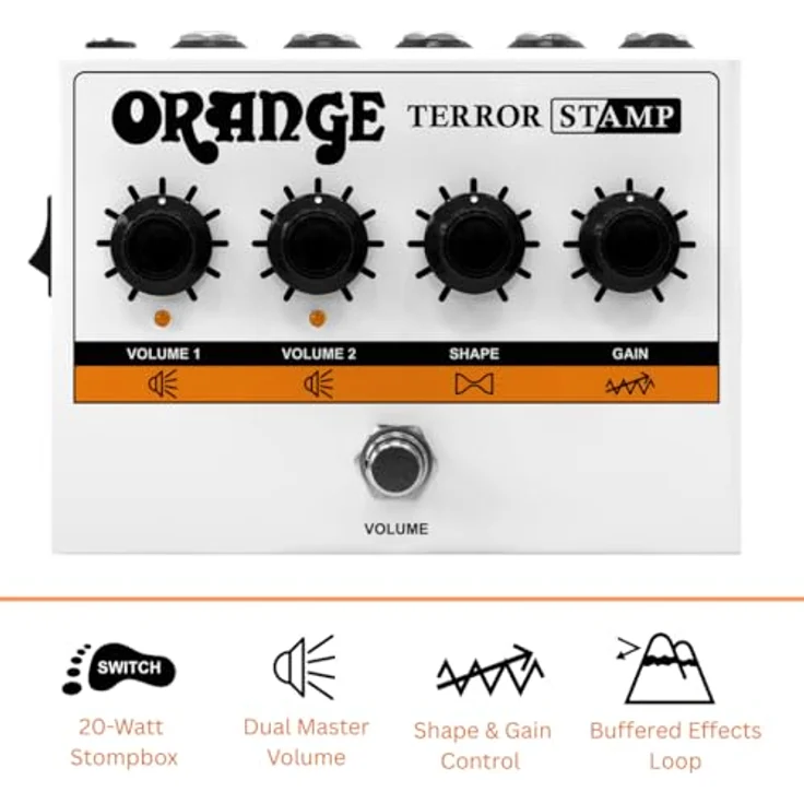 Orange Terror Stamp, E-Gitarrenverstärker im Pedalformat mit 20 Watt Leistung und Röhren-Preamp – Bild 2