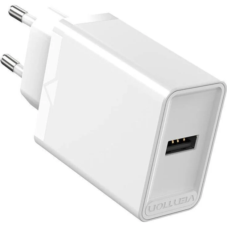 Vention Faaw0-eu 12w Usb-wandladegerät Durchsichtig, schnelles und sicheres Laden mit 5V/2,4A, weiß