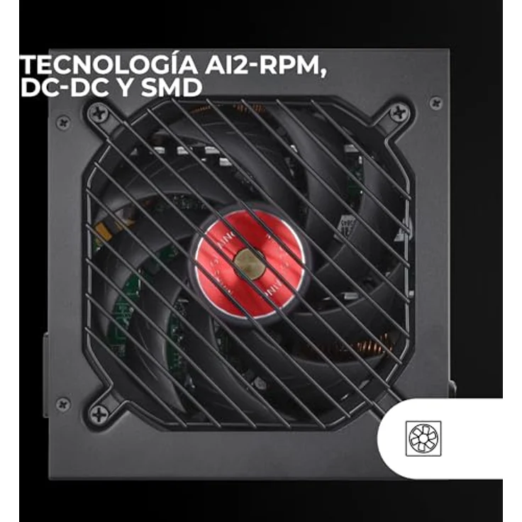 Mars Gaming MPVU750SI, ATX Netzteil 750W, 80 Plus Silver, +87% Effizienz, AI2-RPM, aktive PFC, japanische Kondensatoren, Rot – Bild 3