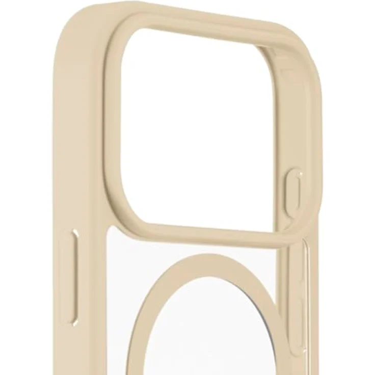 Hama Handyhülle für iPhone 17 Pro und MagSafe, magnetisches Case mit Kantenschutz, Kameraschutz, Anti-Rutsch-Oberfläche, geschützte Seitentasten, durchsichtig/beige – Bild 4