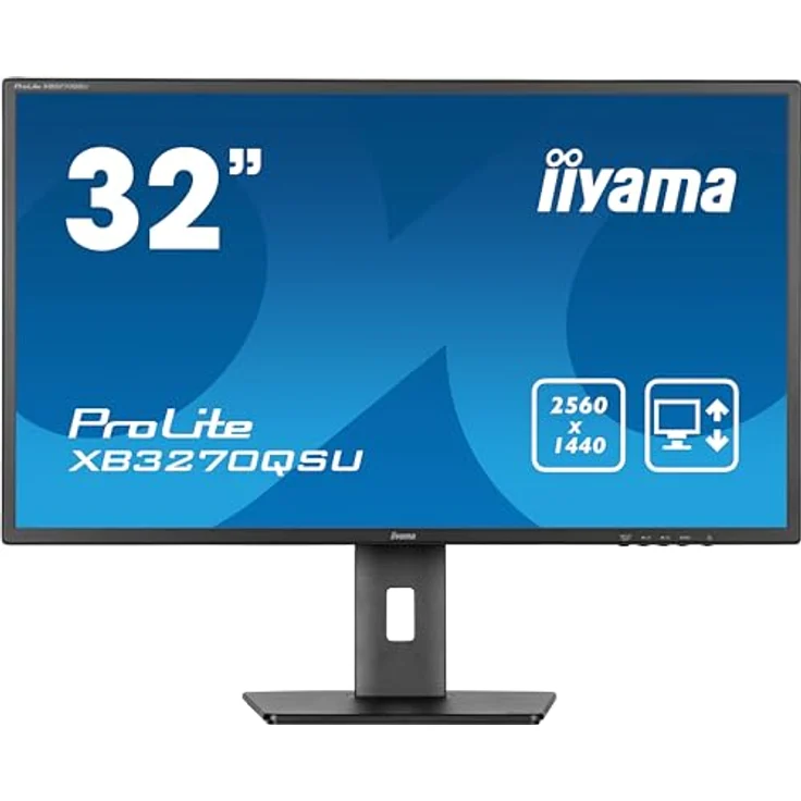 iiyama Prolite XB3270QSU-B1 80cm 31,5" IPS LED-Monitor WQHD 100Hz HDMI DP USB3.2 Höhenverstellung AdaptiveSync schwarz – Bild 2