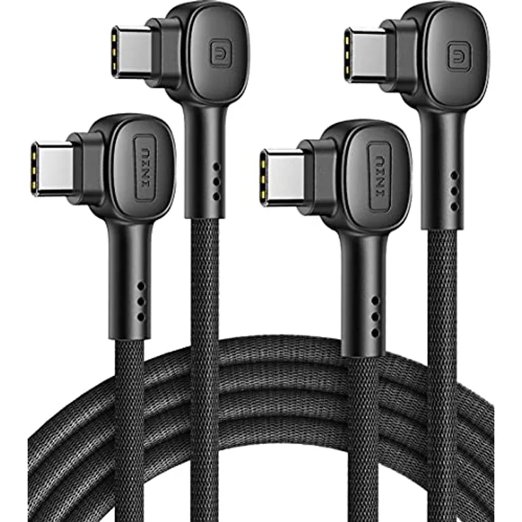 USB C Kabel, INIU 100W [2 Stück 2m] 20V/5A PD QC 4.0 Schnellladekabel USB C auf USB C Kabel, Nylon Typ C Handy Ladekabel für iPad Pro 2020 MacBook Laptop Nintendo Switch Samsung S21 Xiaomi Huawei Mehr