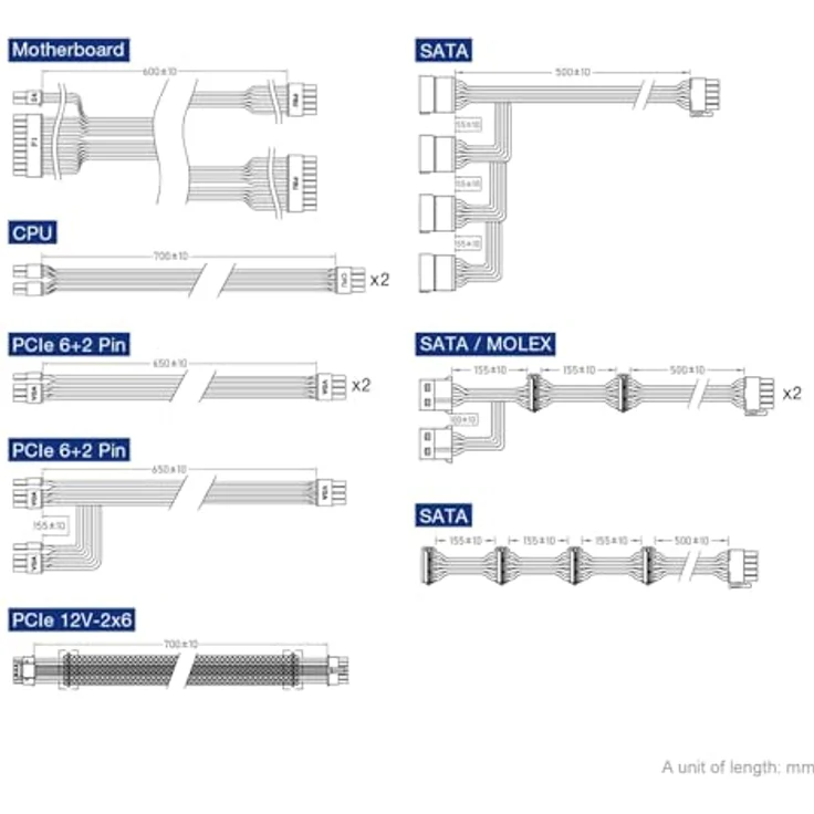 FSP Netzteil HYDRO PTM PRO 1650M 80+P 1650W F-M ATX3.1/GEN5 retail, Schwarz – Bild 4