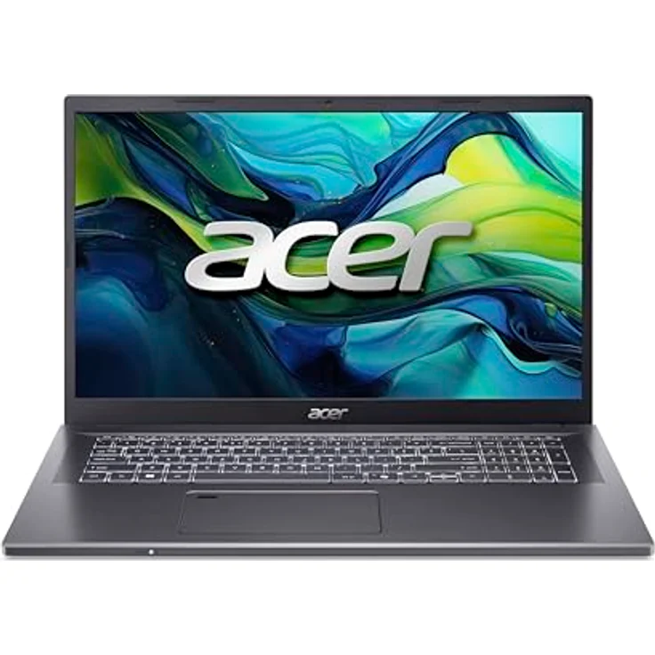 Acer Aspire 17 (A17-51GM-70LZ) Laptop | 17,3" FHD IPS Display | Intel Core 7 150U | 16 GB RAM | 1 TB SSD | NVIDIA Geforce RTX 2050 | Windows 11 | QWERTZ Tastatur | grau – Bild 1
