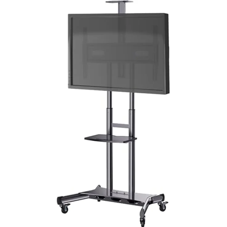 Hagor HP Twin Stand HD (84", 90 kg), TV Ständer, Schwarz, VESA bis 800 x 500 mm, höhenverstellbare Kameraaufnahme und AV-Ablage – Bild 7