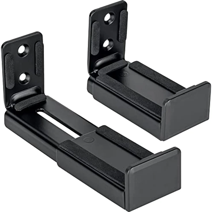 SCHWAIGER LWHSB1515 51 Soundbar-Wandhalter Lautsprecherboxen-Halterung Boxenaufhängung Lautsprecher-Montage Boxenhalter Set bis max. 15kg inkl. Montagematerial, schwarz – Bild 3