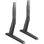 ARLI TV Standfuss Universal 13 - 37 zoll für LED Bildschirm Monitor VESA TV-Standfuß, höhenverstellbar, Schwarz, 2 Stück