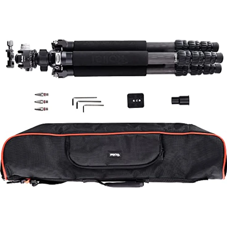 Rollei Rock Solid Beta Mark III inkl. Rollei Stativkopf T5S MK III, sehr Robustes, professionelles Dreibeinstativ mit 360° Kugelkopf und 22KG Traglast., schwarz – Bild 5