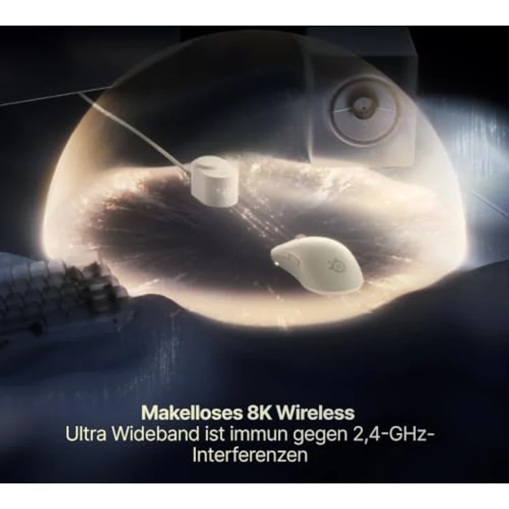 SteelSeries Sensei Pro Mini Wireless, Symmetrische Gaming-Maus mit 8K-Polling, Ultra Wideband Technologie, Schwarz – Bild 3