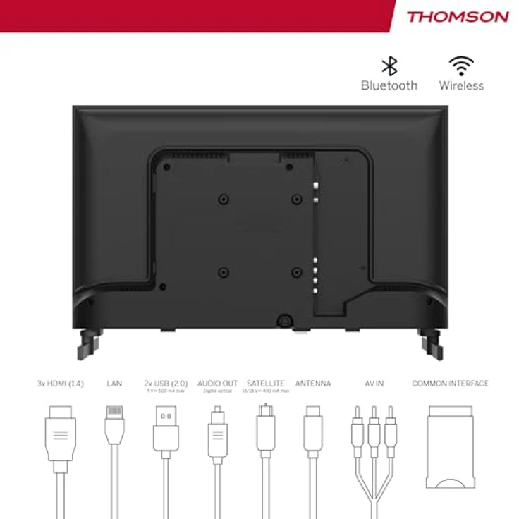 THOMSON 24 Zoll (60 cm) HD 12 V Fernseher Smart Android TV Camping Car 12 V (WLAN, Triple Tuner DVB-C/S2/T2, Google Assistant) – 24HA2S13C - 2023 – Bild 4