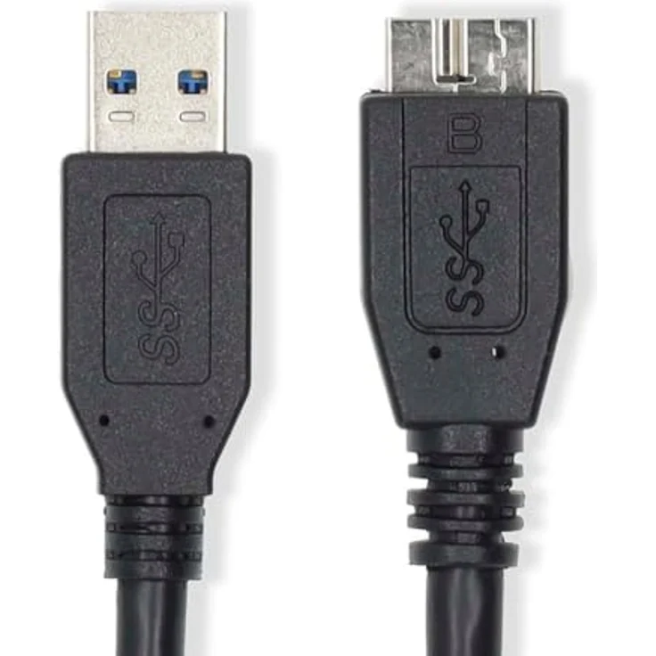 Nedis USB-Kabel USB 3.2 Gen 1, USB-A zu USB Micro-B, 5 Gbps, 0,50 m, rund, blau, PVC – Bild 1