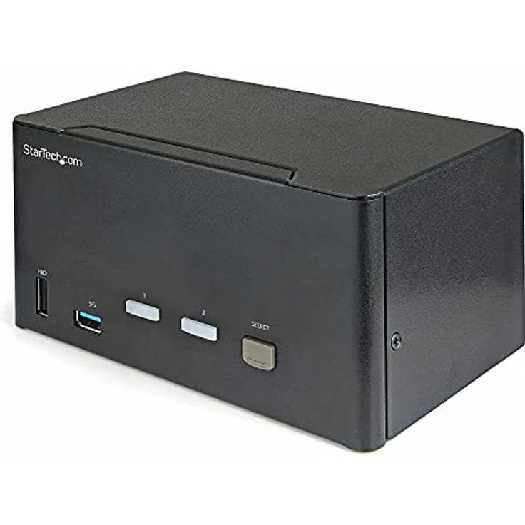 StarTech.com 2 Port DisplayPort KVM Switch - 4K 60 Hz UHD HDR - DP 1.2 KVM Umschalter mit USB 3.0 Hub mit 2 Anschlüssen (5 Gbit/s) und 4X USB 2.0 HID Anschlüssen, Audio - Hotkey - TAA (SV231TDPU34K) - Preisvergleich