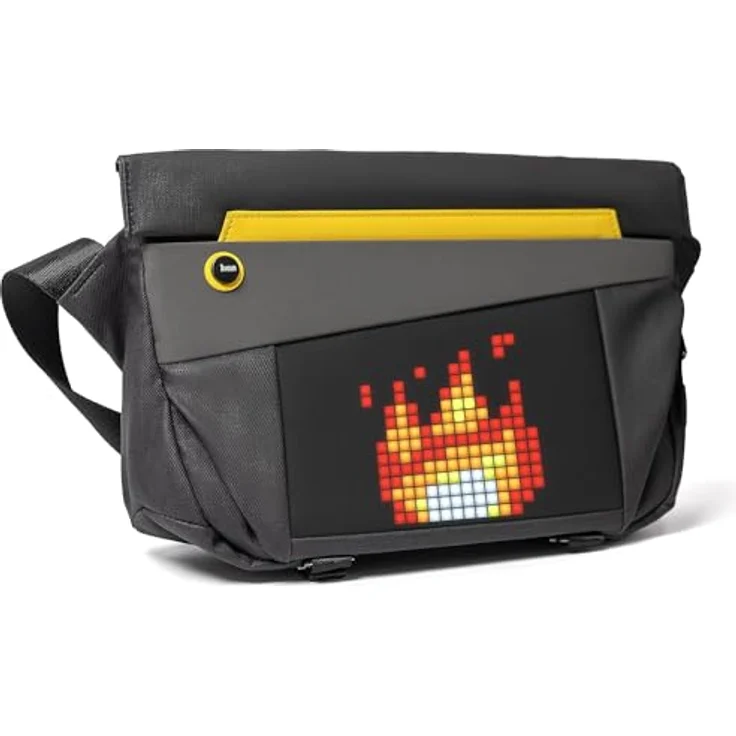 Divoom Slingbag-Vblack, Fotorucksack aus wasserdichtem Material mit strukturiertem Design, Schwarz – Bild 2