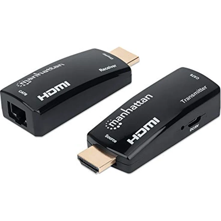 Manhattan 207539 HDMI Over Ethernet 1080p Kompakt Schwarz – Bild 5