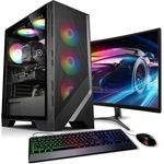 kiebel.de PC Set Gaming mit 24 Zoll TFT Cobra AMD Ryzen 5 5500, 16GB DDR4, NVIDIA RTX 3050 6 GB, 1TB SSD, WLAN, Windows 11, Komplettsystem Gaming