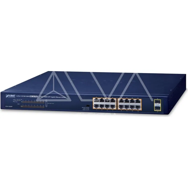 Planet GSW-1820HP Netzwerk-Switch Unmanaged Gigabit Ethernet (10/100/1000) Blau 1U Power over Ethernet (PoE (18 Ports) - Blau