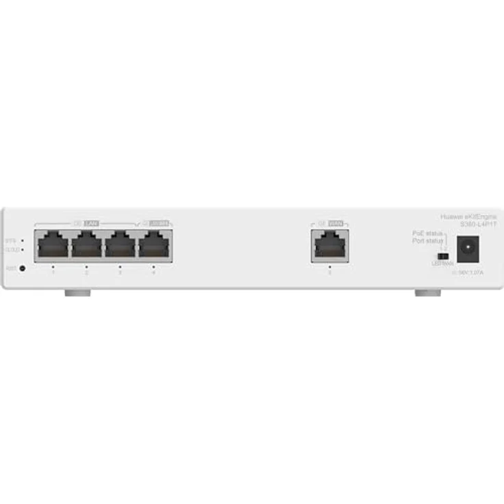 Huawei eKit Gateway S380-L4P1T, Netzwerk Switch, Grau mit PoE+ und bis zu 150 Usernutzer – Bild 2